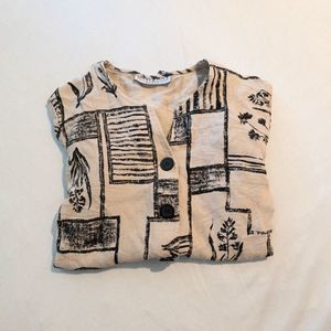 Dress Barn • Neutral Aloha Shirt